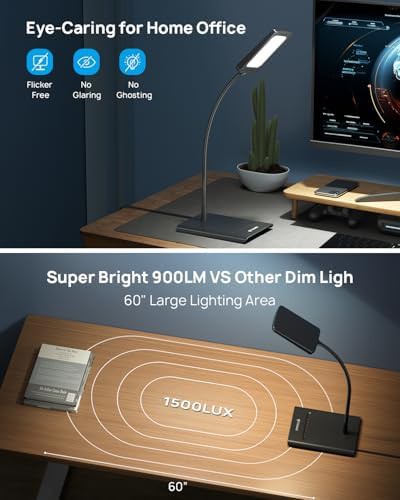 Dimmable Eye-Caring Table Lamp in Black — photo 3