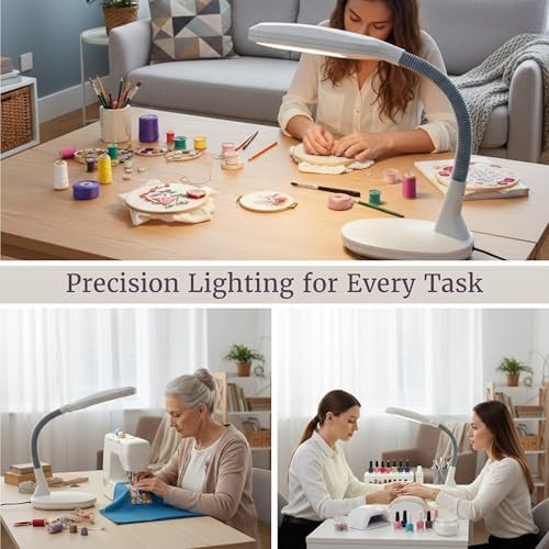 White Sunlight LED Gooseneck Reading Lamp — photo 5