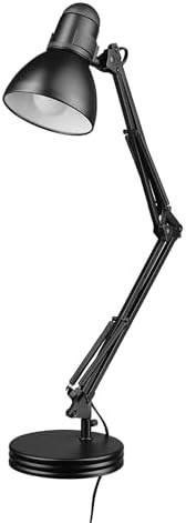 Black Spring Balanced Swing Arm Lamp