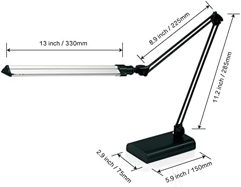 Adjustable Architect Desk Lamp Black Silver — photo 4
