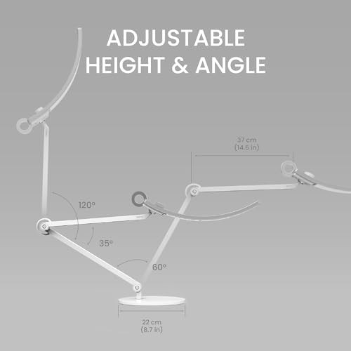 Ultrawide Matte Silver Reading Lamp with Weighted Base — photo 5