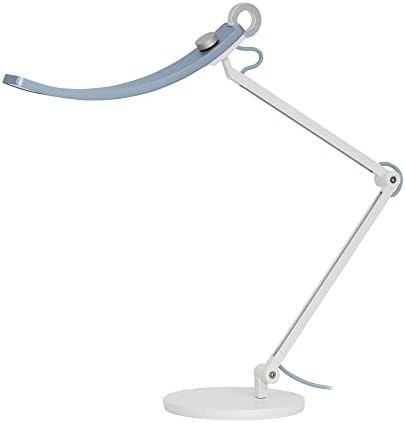 Ultrawide Matte Blue Reading Lamp with Adjustable Arm