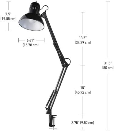 Black Architect Clamp-On Swing Arm Lamp — photo 4