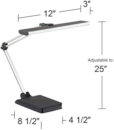 Flynn silver LED desk lamp with phone cradle — photo 4