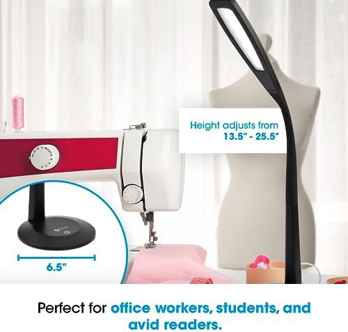 Flexible neck black LED reading lamp — photo 5
