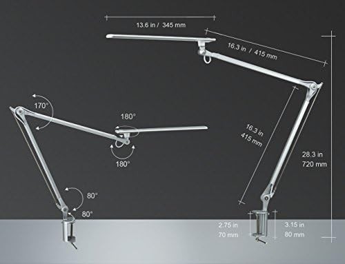 Silver Metal Architect Swing Arm Lamp — photo 4