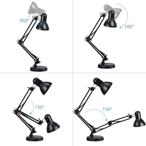 Adjustable Metal Swing Arm Desk Lamp — photo 5
