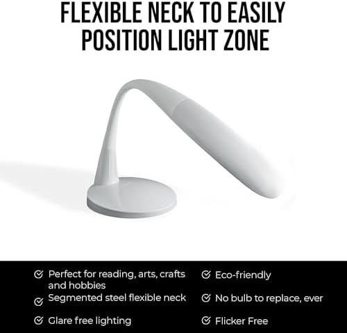 White Adjustable Task Lamp 12W — photo 5
