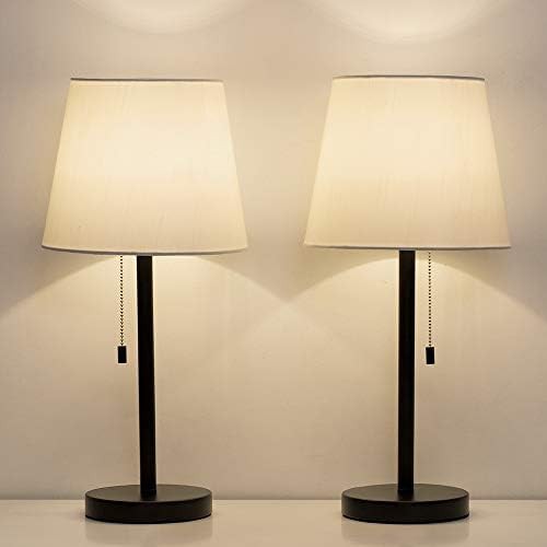 Modern Black and White Bedside Lamps