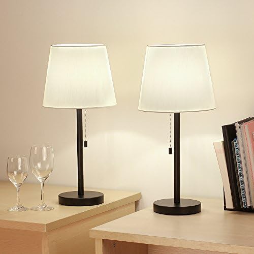 Modern Black and White Bedside Lamps — photo 5
