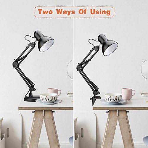 Black Metal Swing Arm Architect Lamp — photo 4