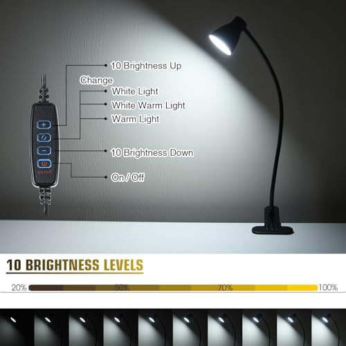 Eye Care Clip Light with Flexible Gooseneck — photo 3