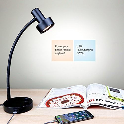 Vintage Black Dimmable Gooseneck Lamp — photo 5