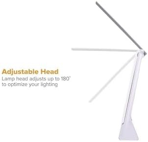 White Rechargeable Battery LED Desk Lamp — photo 4