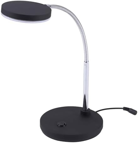 Black Metal Gooseneck LED Desk Lamp