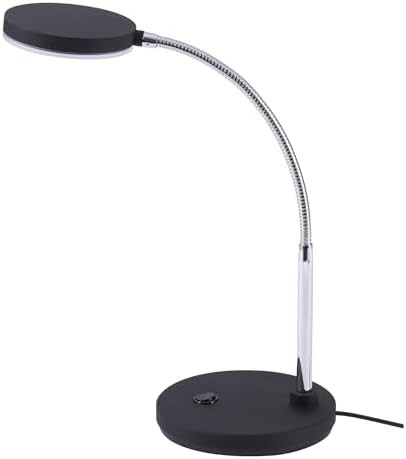 Black Metal Gooseneck LED Desk Lamp — photo 3