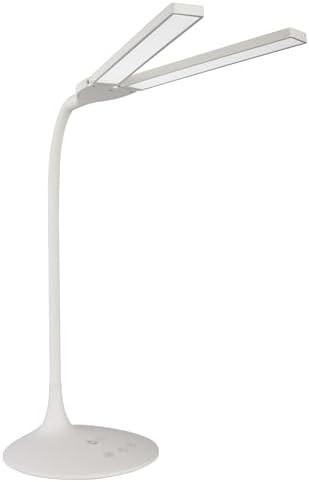 White dual shade led desk lamp