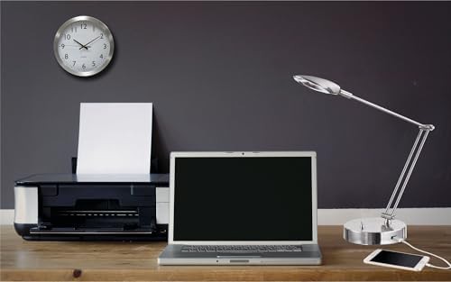 Brushed Nickel Task Lamp with USB — photo 3