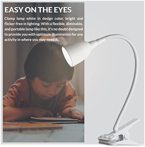 Olivia Dimmable White Clamp Desk Lamp — photo 4