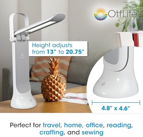 Dimmable task white lamp with handle — photo 5