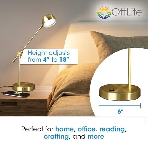Brushed Gold Direct LED Desk Lamp — photo 5