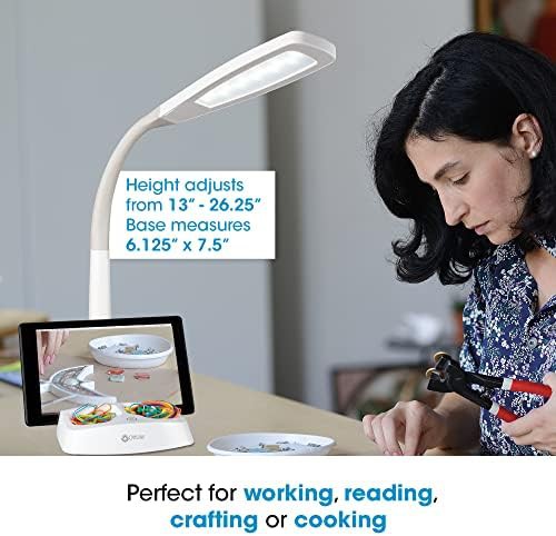 White Gooseneck LED Lamp with Stand — photo 5
