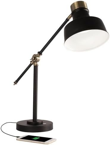 Black and Gold Balance LED Lamp