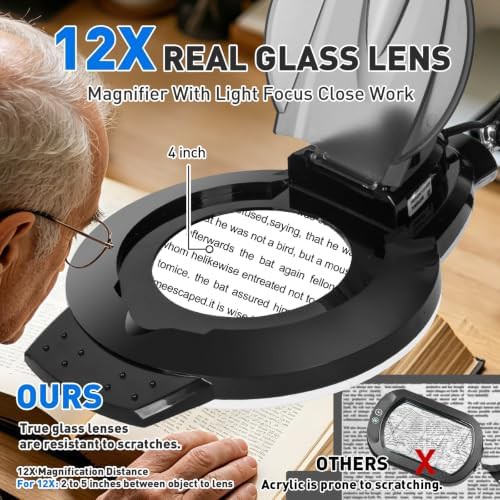 Magnifying LED Clamp Lamp with Dimmer — photo 3