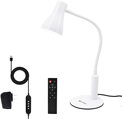 White Table Lamp with Remote Control