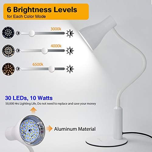 White Table Lamp with Remote Control — photo 4