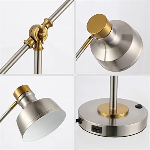 Allegra metal task desk lamp with USB — photo 5