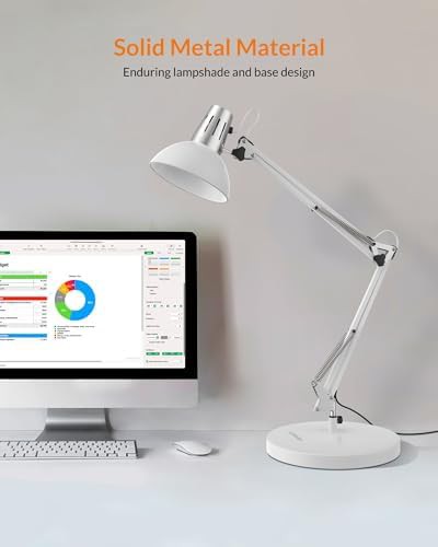 Metal Swing Arm Lamp with Weighted Base — photo 3