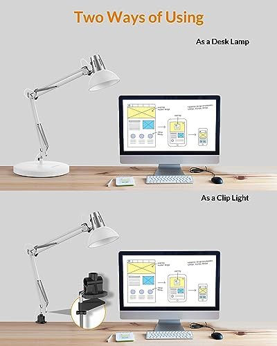Metal Swing Arm Lamp with Weighted Base — photo 4