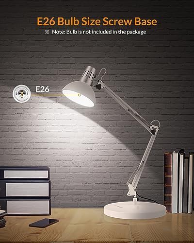 Metal Swing Arm Lamp with Weighted Base — photo 5