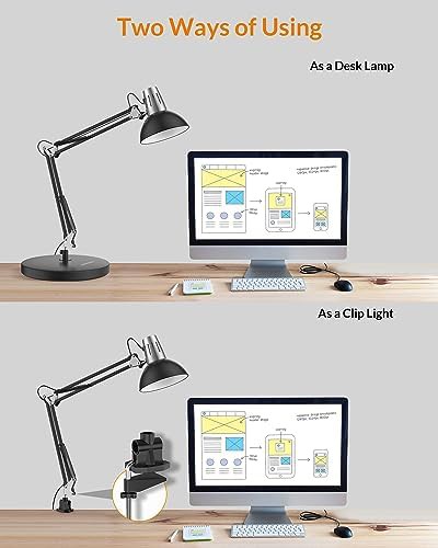 Metal Swing Arm Lamp with Clamp — photo 4