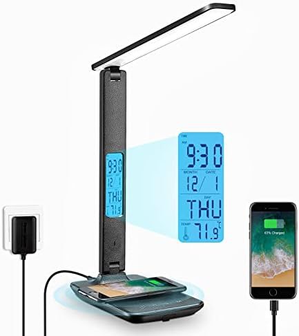 Black Desk Lamp with USB Charging Port