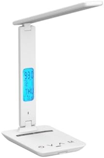 LED Desk Lamp with Clock and Wireless Charger — photo 4