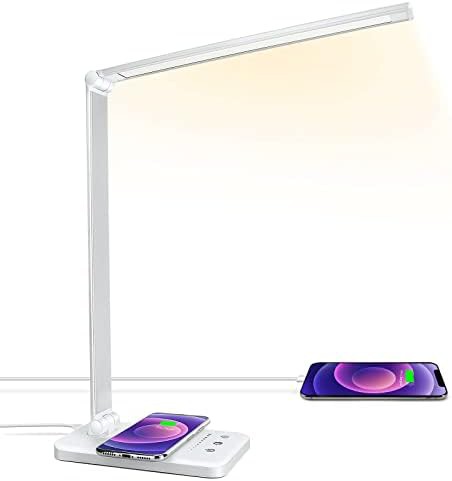 Desk Lamp with Integrated Charging Station