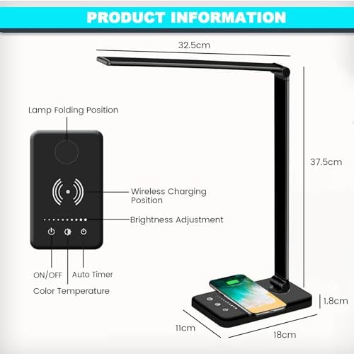 LED Office Lamp with Wireless Charger — photo 5