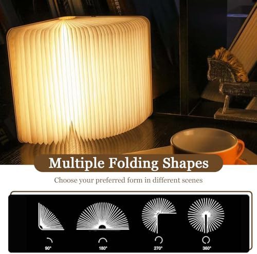 Large Folding Wooden Book Mood Light — photo 3