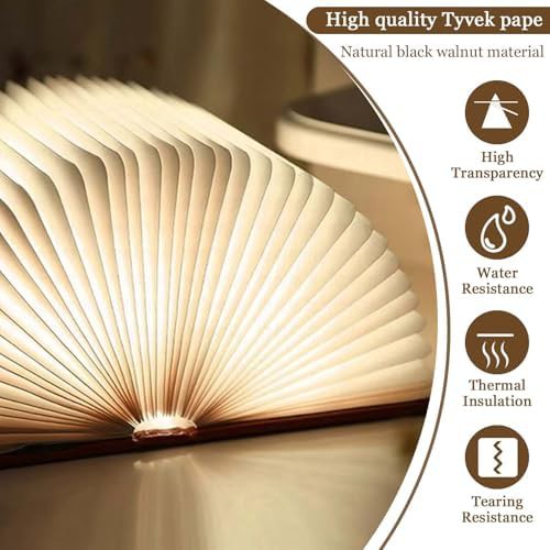 Large Folding Wooden Book Mood Light — photo 4