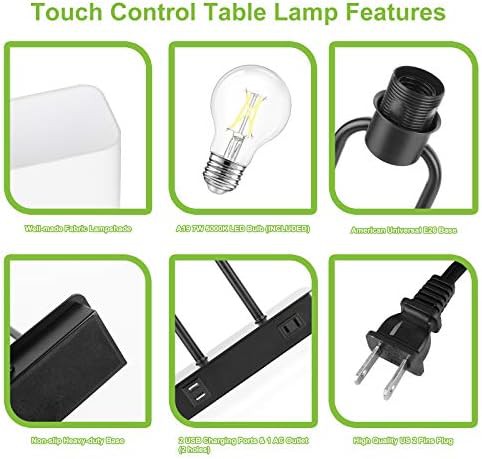 Metal Touch Control Bedside Table Lamp — photo 4