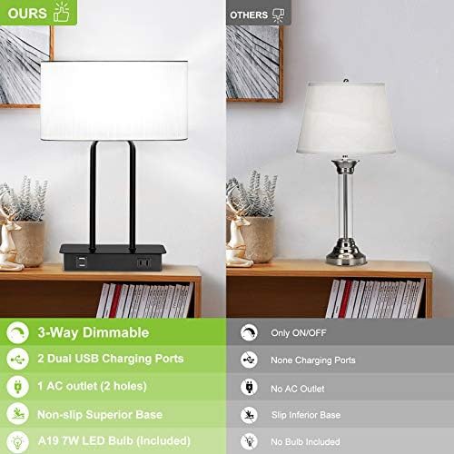 Metal Touch Control Bedside Table Lamp — photo 5
