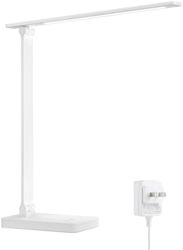 White Metal LED Office Desk Lamp