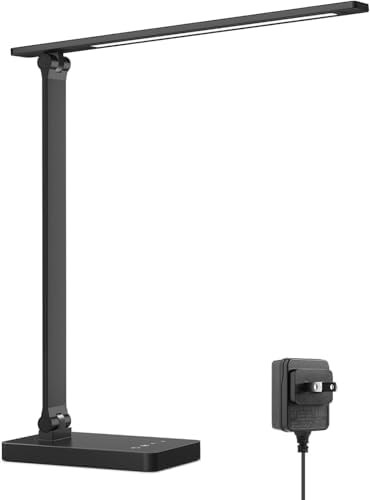 Black LED Desk Lamp with Touch Control