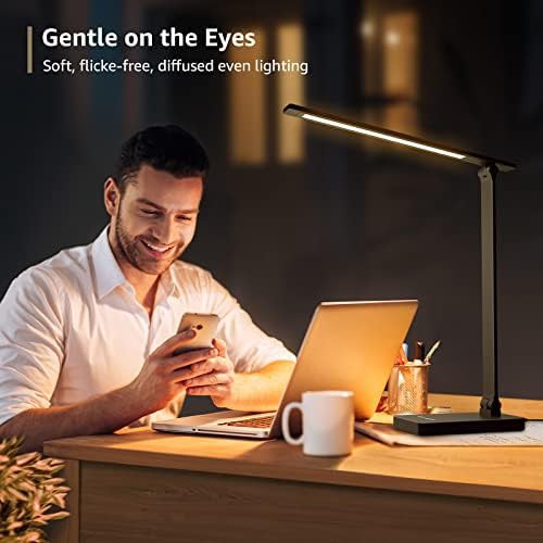 Black LED Desk Lamp with Touch Control — photo 3