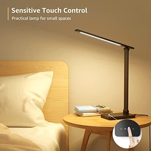 Black LED Desk Lamp with Touch Control — photo 5