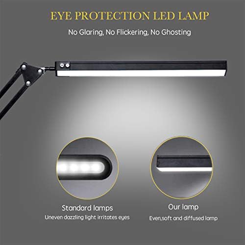 Black Swing Arm Clamp Reading Lamp — photo 4