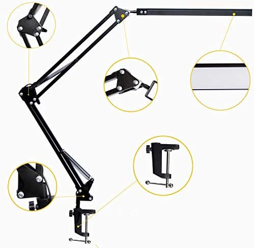 Black Swing Arm Clamp Reading Lamp — photo 5
