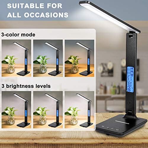 Slim desk lamp with wireless charging and calendar — photo 3
